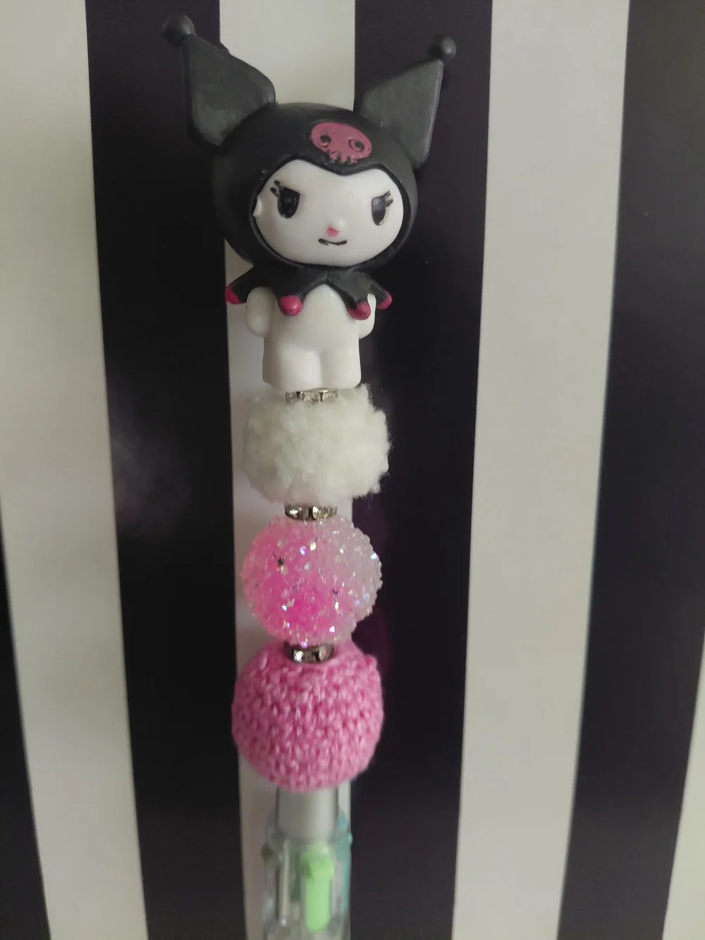 Kuromi Character Beaded Pen